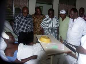 Ministers, Others Visit Dompoase Accident Victims